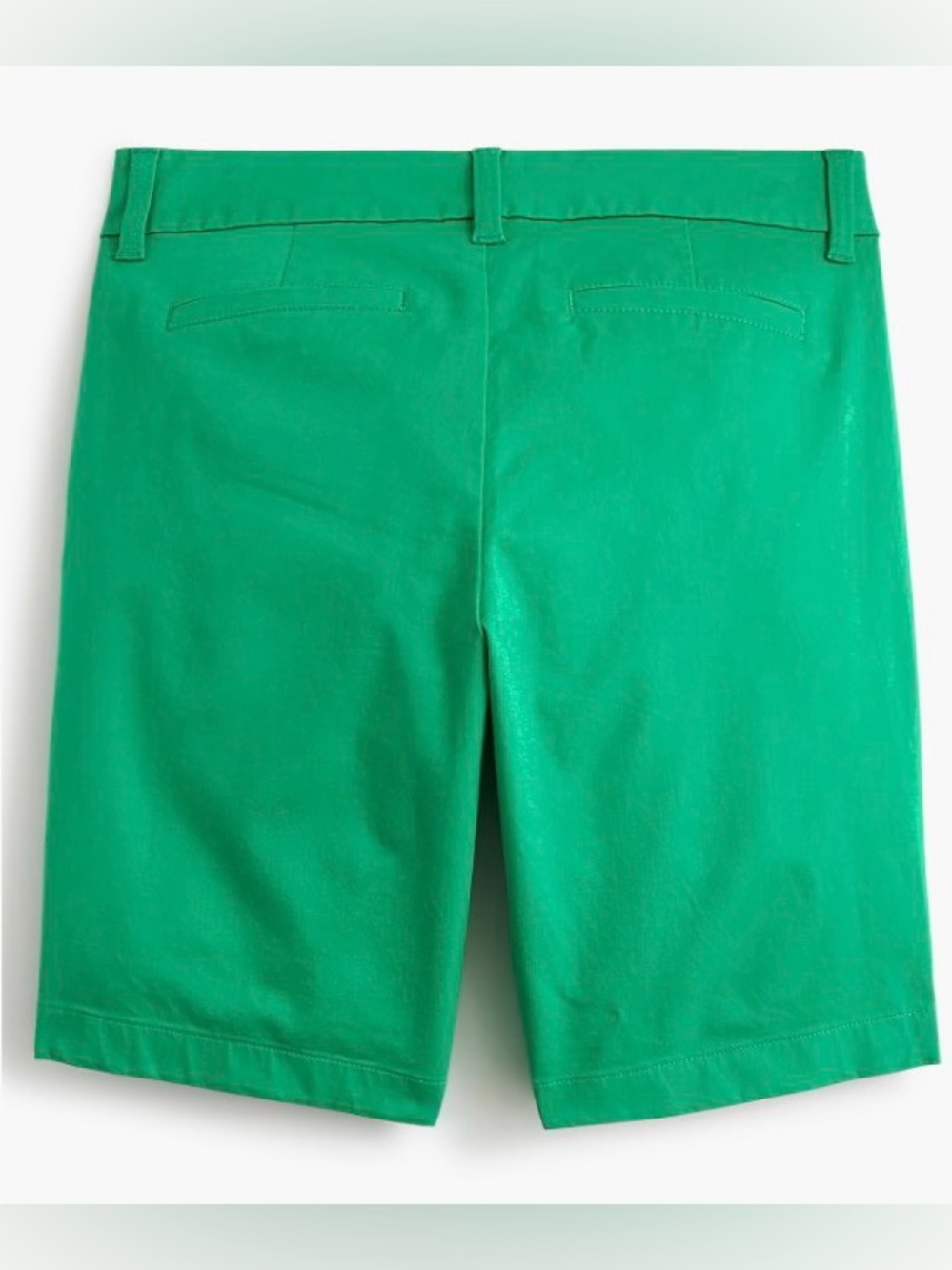 NWT, J Crew 9" Frankie Bermuda Cotton Chino Shorts, Teal Green, Size 14 - Picture 3 of 9